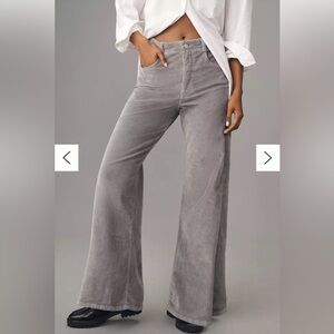 Plus size Adi Mid-Rise Frayed Relaxed Flare Jeans by Pilcro: Corduroy Edition